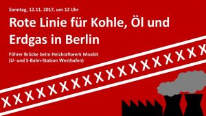 COB#1 Rote Linie für Kohle, Öl und Erdgas in Berlin